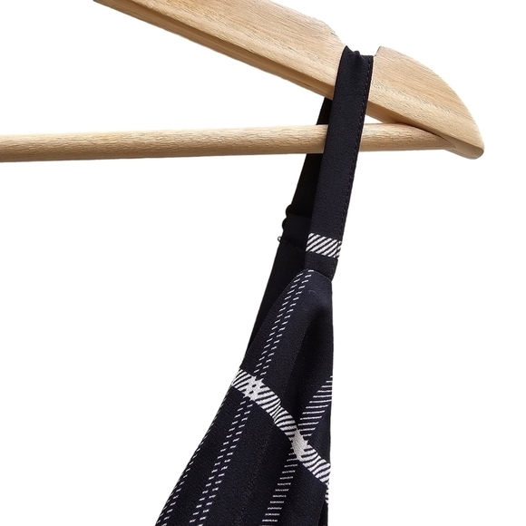 Cabi Check Crossover Cami, Black And Cream, Vneck, Size 12, #3986 - Picture 7 of 11